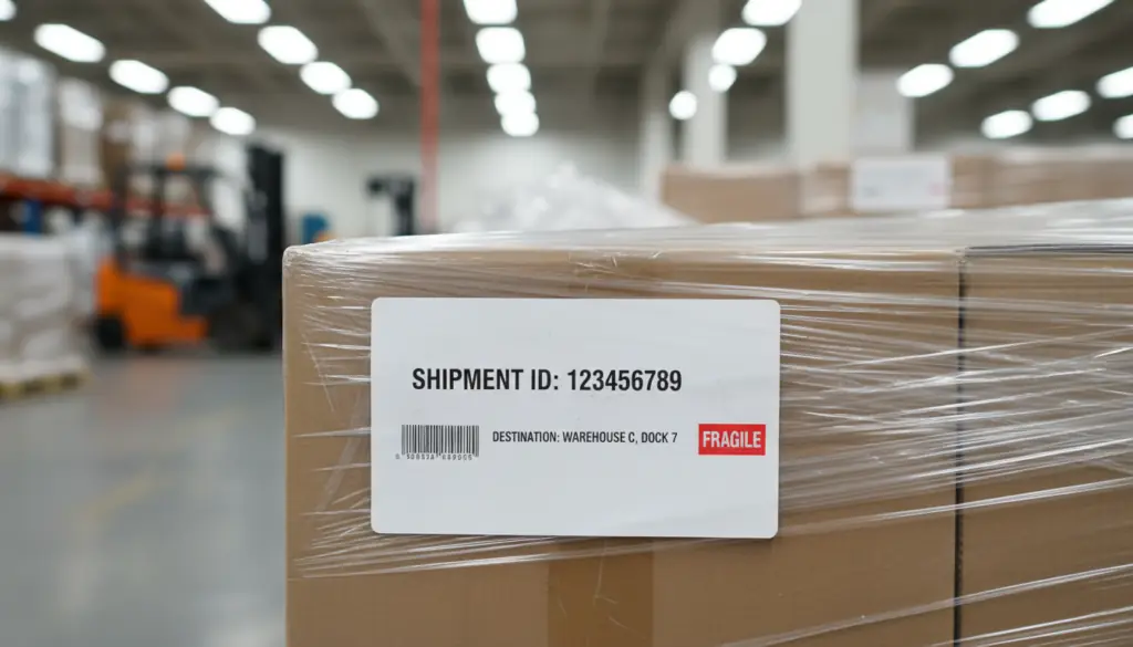 Pallmärkning, palletikett, pallet labelling