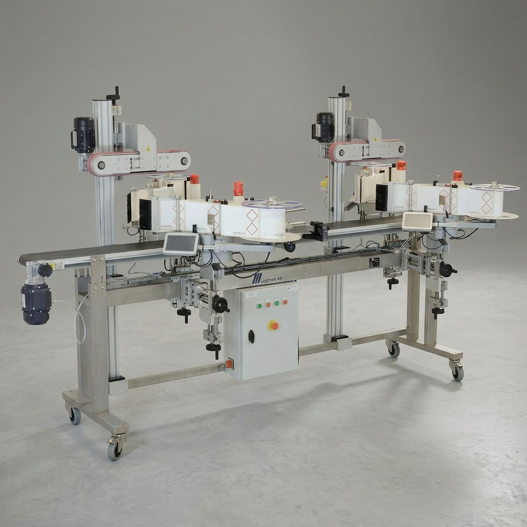 Dunketikettering fyra sidor