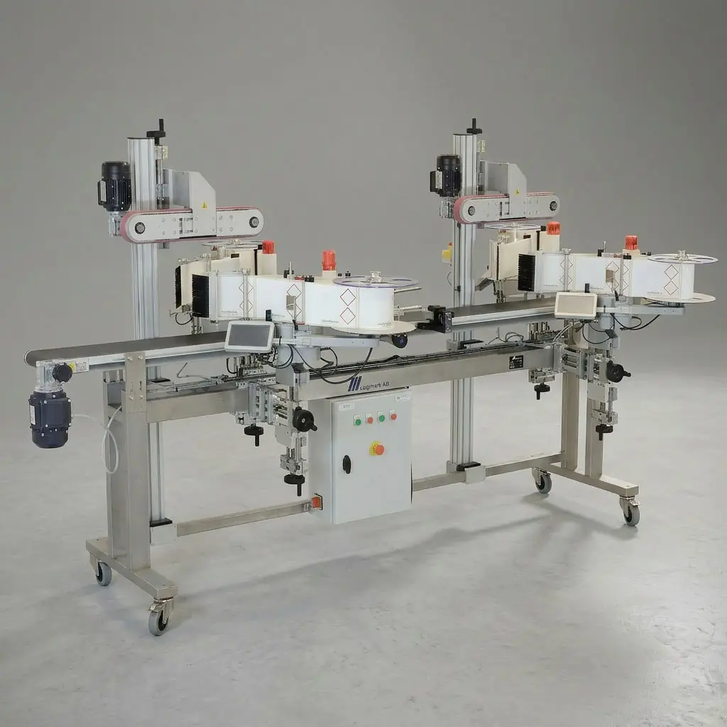 Dunketikettering fyra sidor