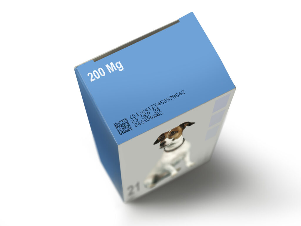 pharma produktmärkning märkning på askar