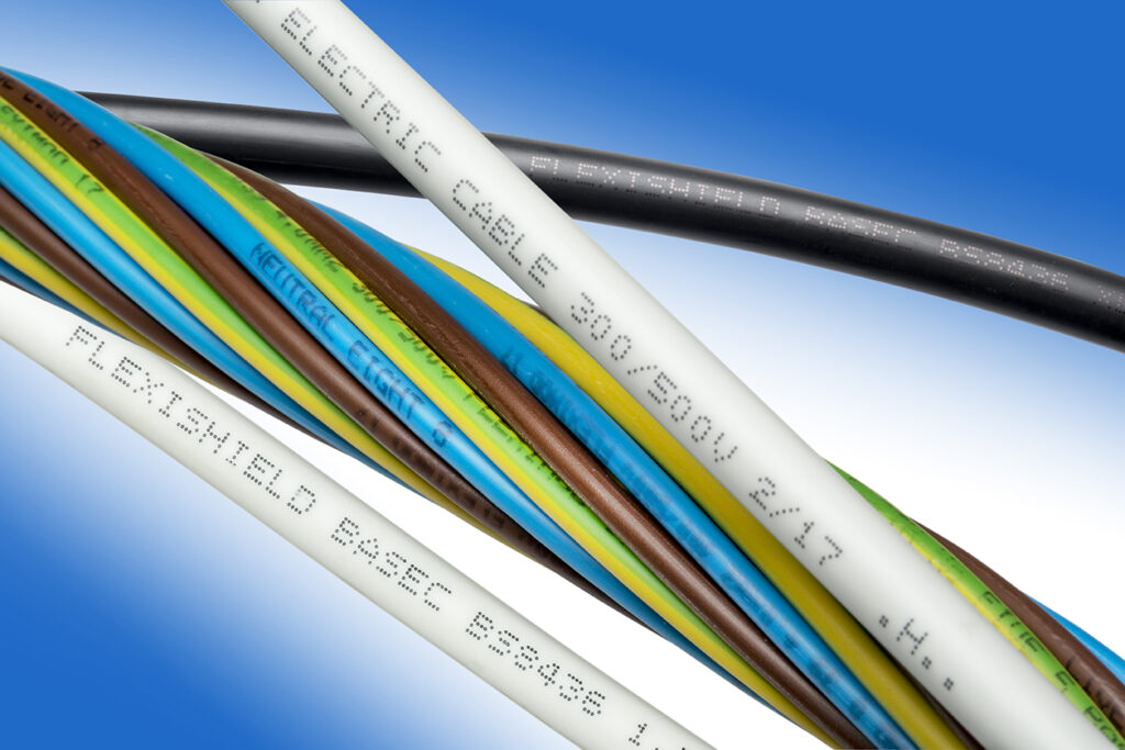 Produktmärkning bläckmärkning kablar gummi slangar