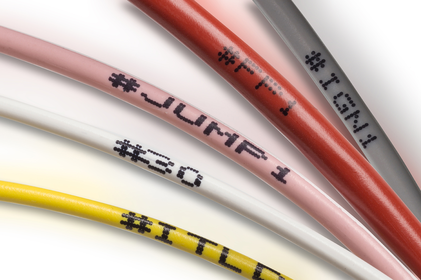 Produktmärkning bläckmärkning kablar gummi slangar