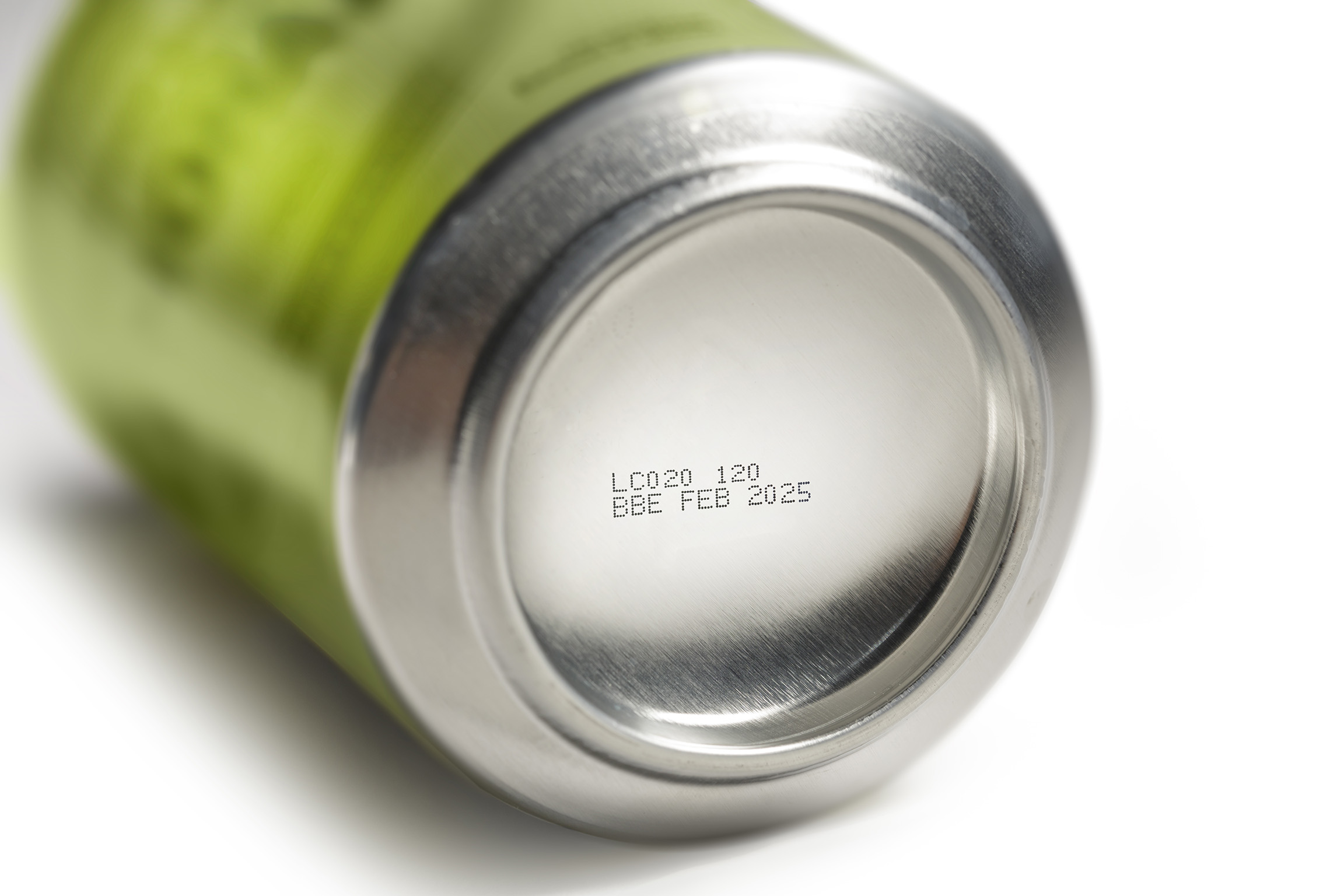 märkning aluminiumburk batchnummer bäst-före produktmärkning