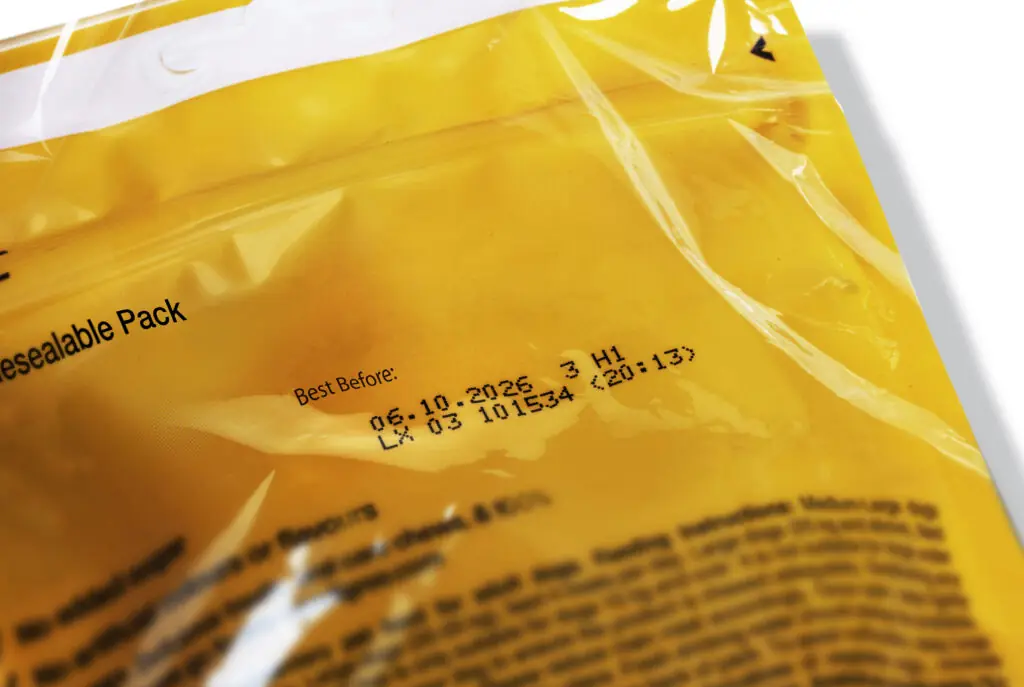 Bäst-före-datum märkning på förpackning