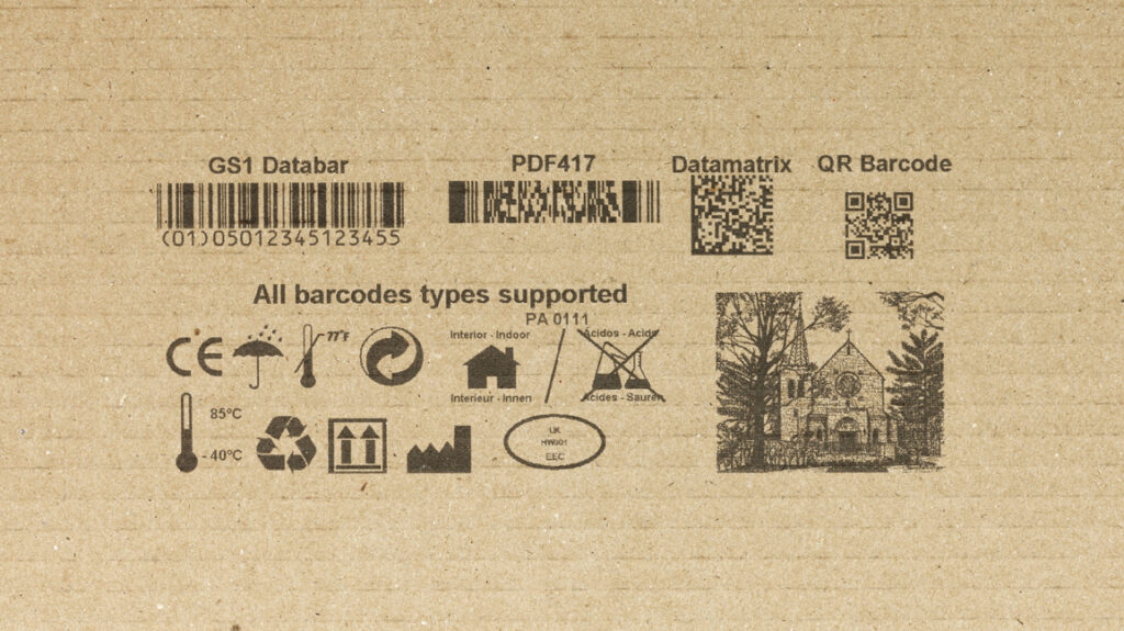 Industriell bläckstråleskrivare - Storskriftsmärkning på kartong