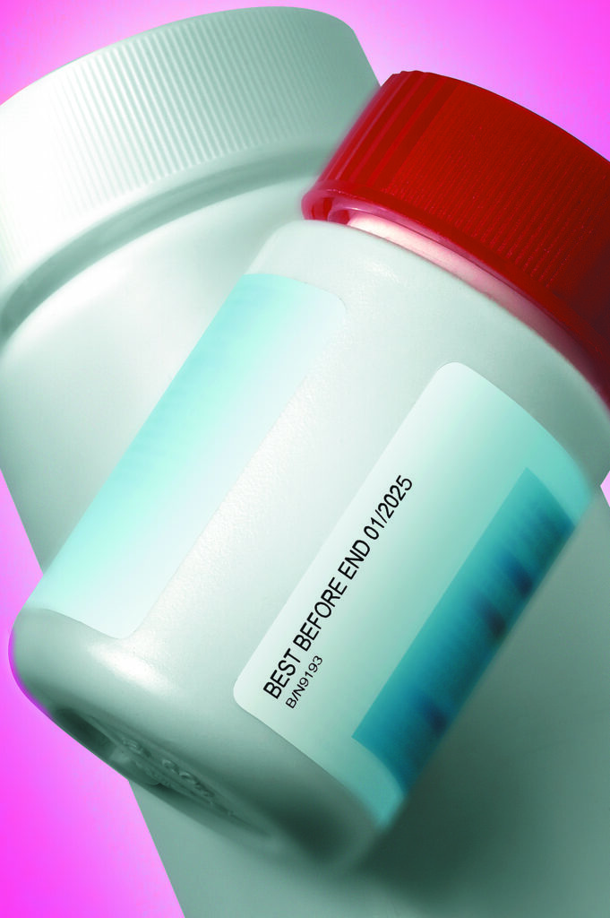 pharma produktmärkning märkning på tablettask läkemedel