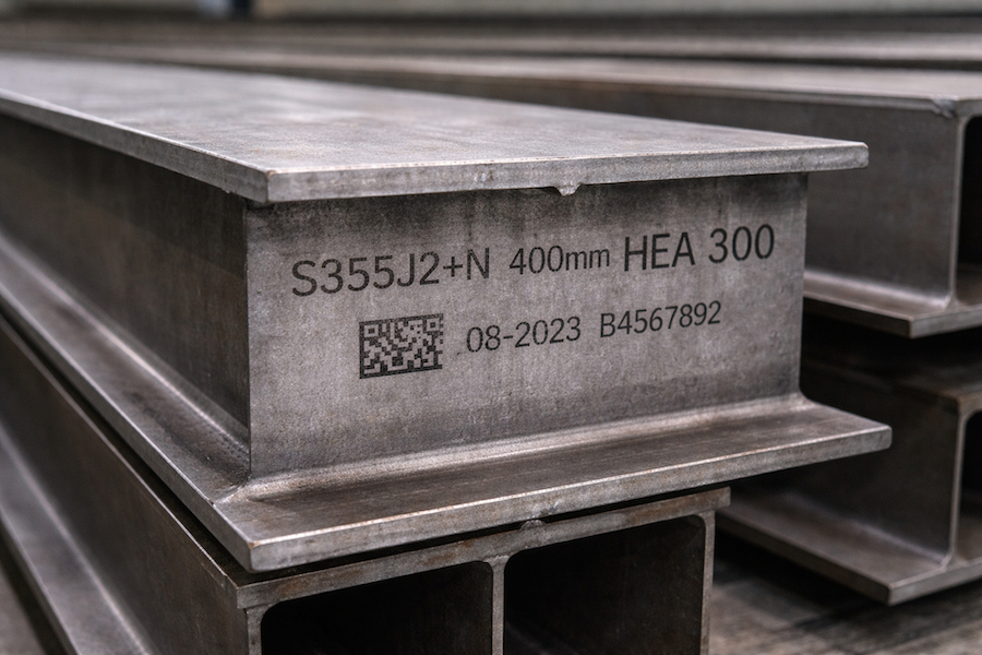 Laserm&auml;rkning p&aring; st&aring;lbalk