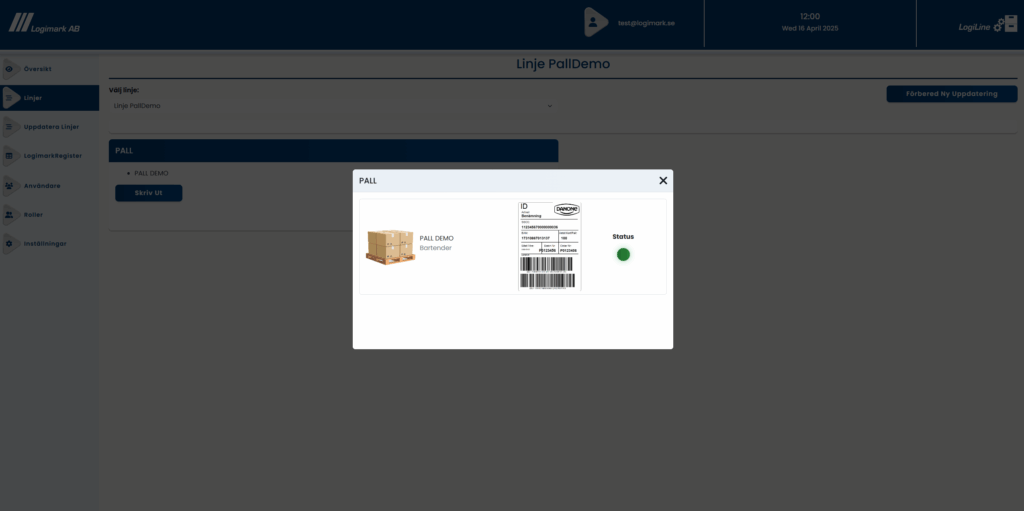LogiLine mjukvara för produktmärkning