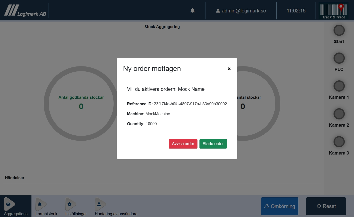 Track & Trace solution modern oral snus production