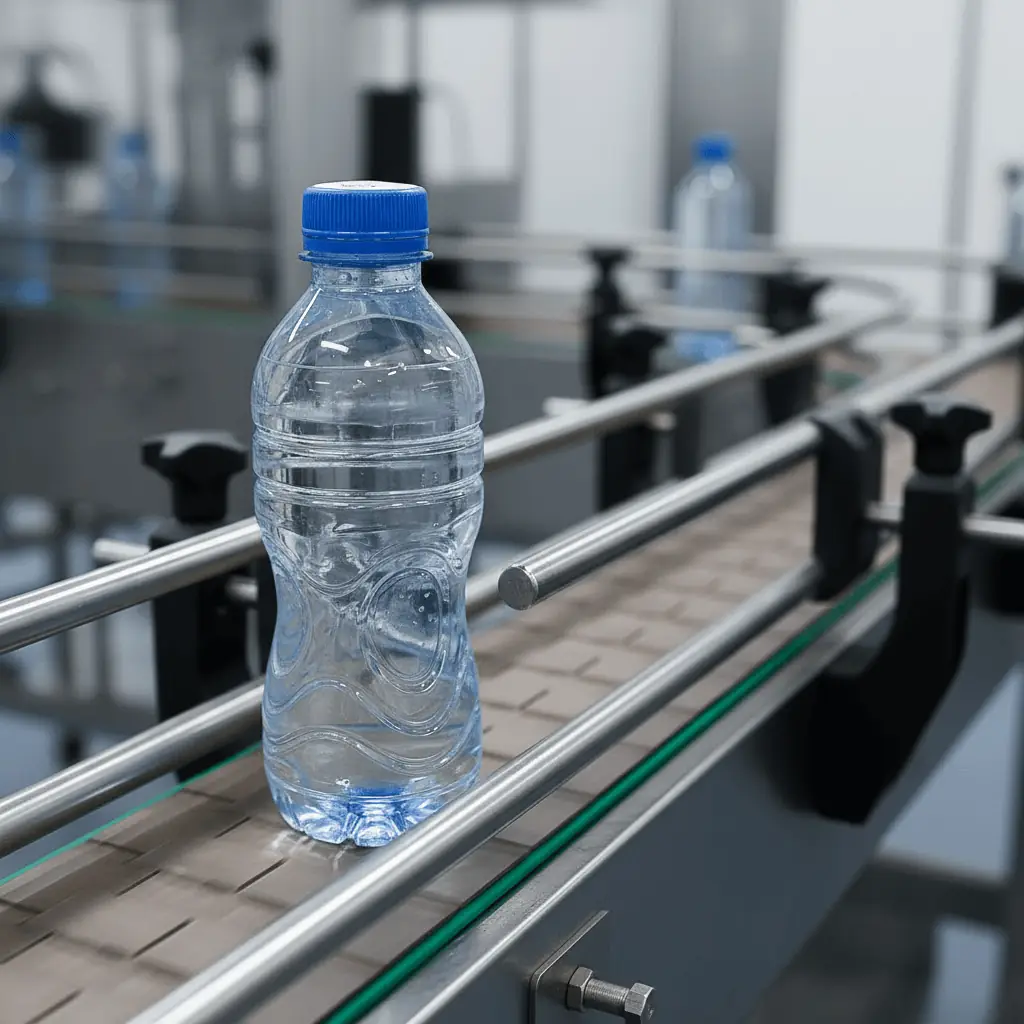 Etikettering på kork plastflaska PET