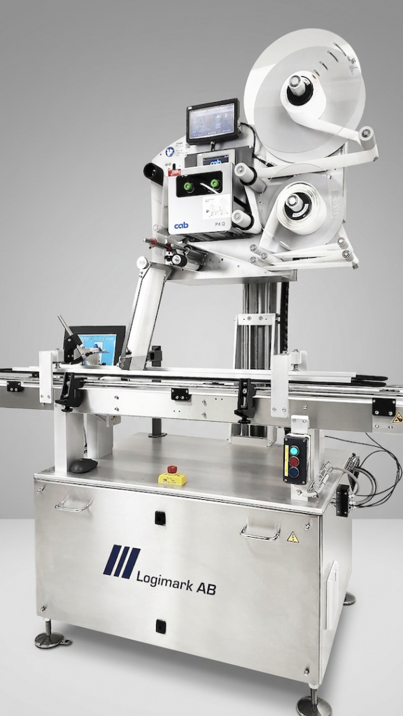 Specialmaskin Weber 4050 - etikettering av mattråg