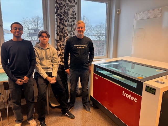 Polhemsskolan Trotec lasermaskin
