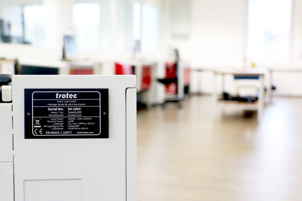 Industriskylt Trotec Laser