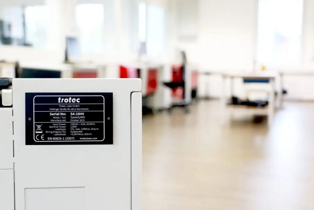 Industriskylt Trotec Laser