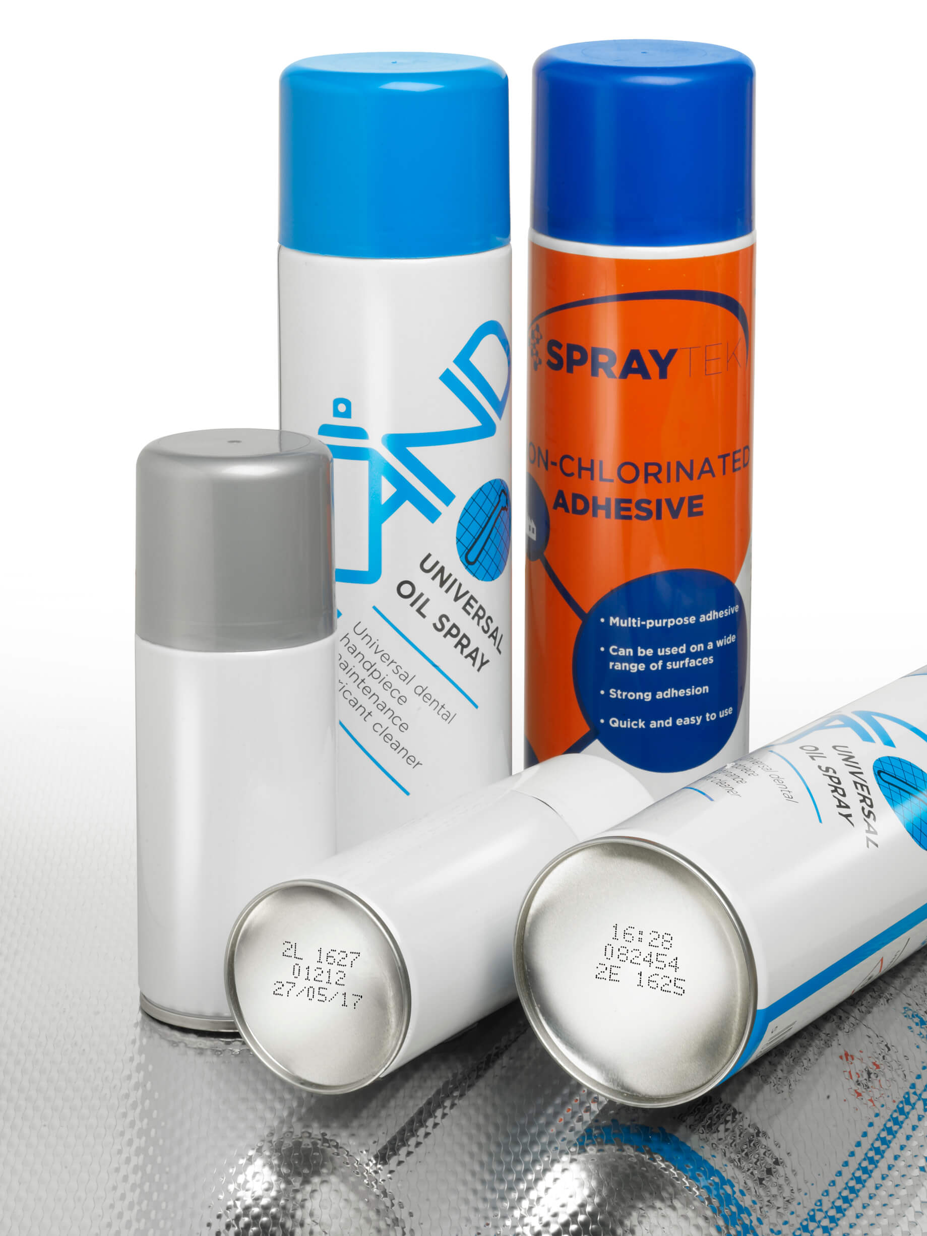 Batchnummer på sprayburk produktmärkning kemikalie