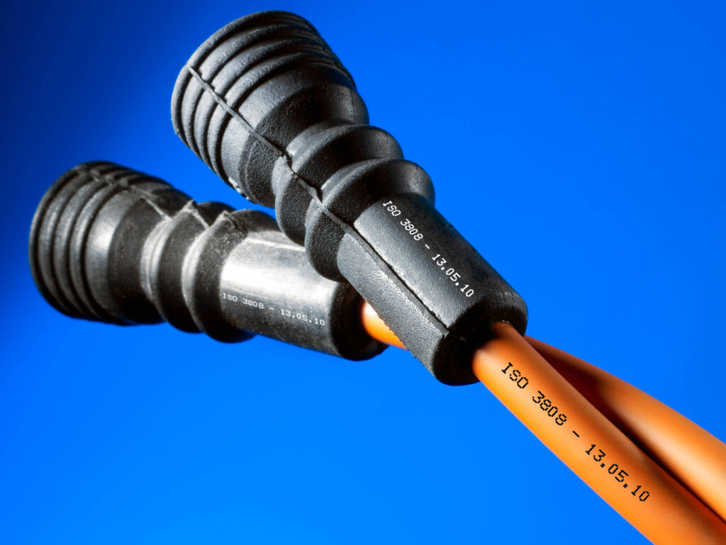 Produktmärkning bläckmärkning kablar gummipackning