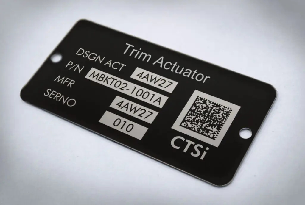 Industriskylt lasergraverad - Trotec Laser
