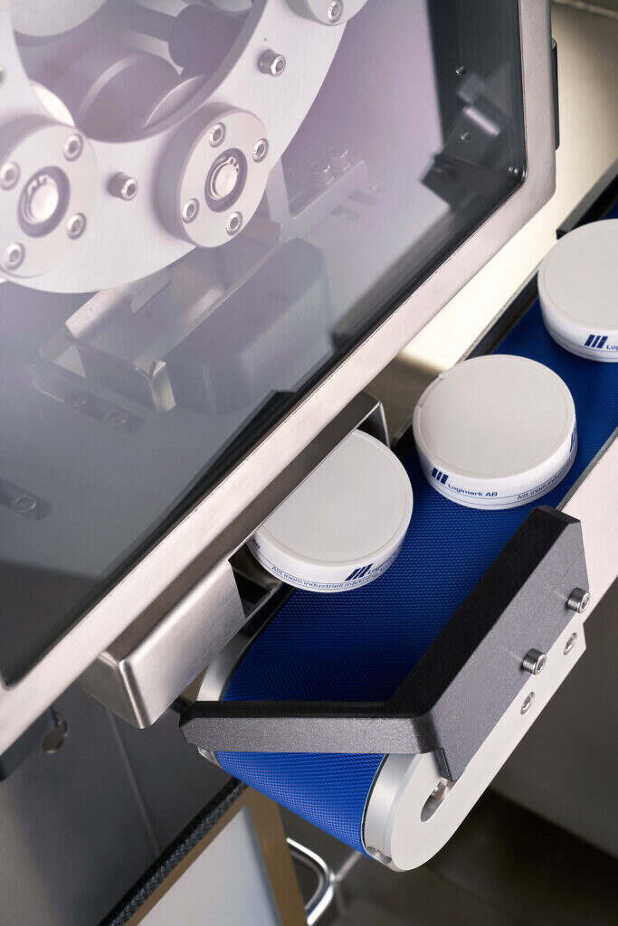 Snusmaskin - LMS Dosetiketteringsmaskin etikettering snusdosor