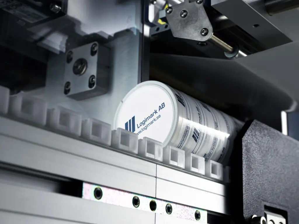 Snusmaskin - Branded outer vattenfallsmaskin stocketiketteringsmaskin