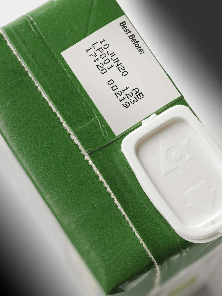 Bäst-före-datum på mejeriprodukt