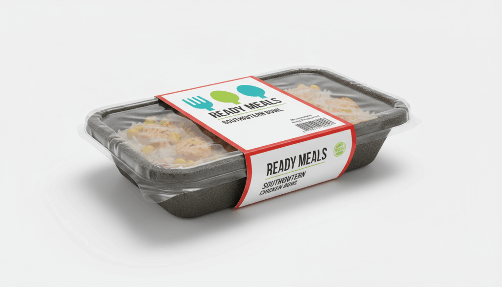 Etikettering mattråg etikettera plastfilm