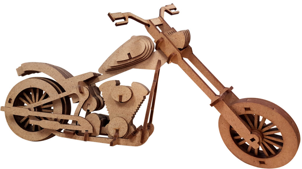 3D modell motorcykel - Tillverkad av Laserskärare