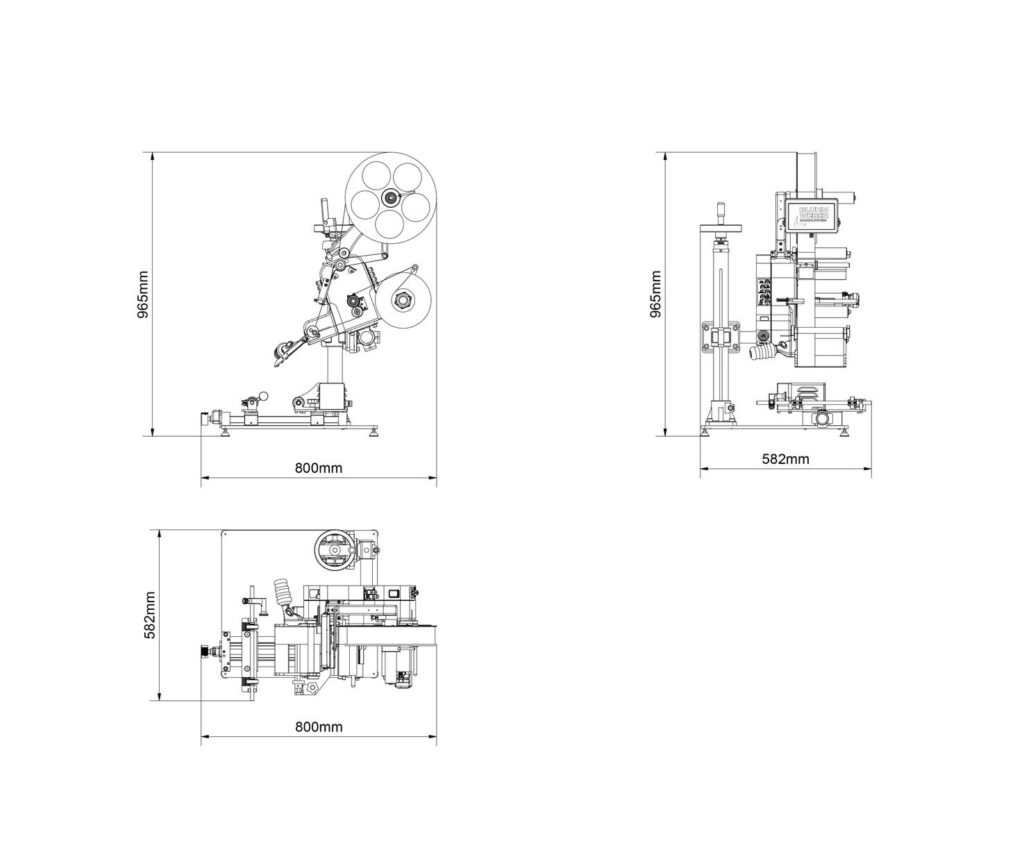 Etikettmaskin flaskor - Geset 141 etikettering flaska rund wrap around
