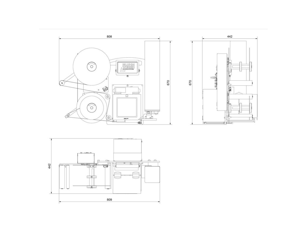 Etiketteringsmaskin - Perfekt för applicering av etiketter i produktionslinjen