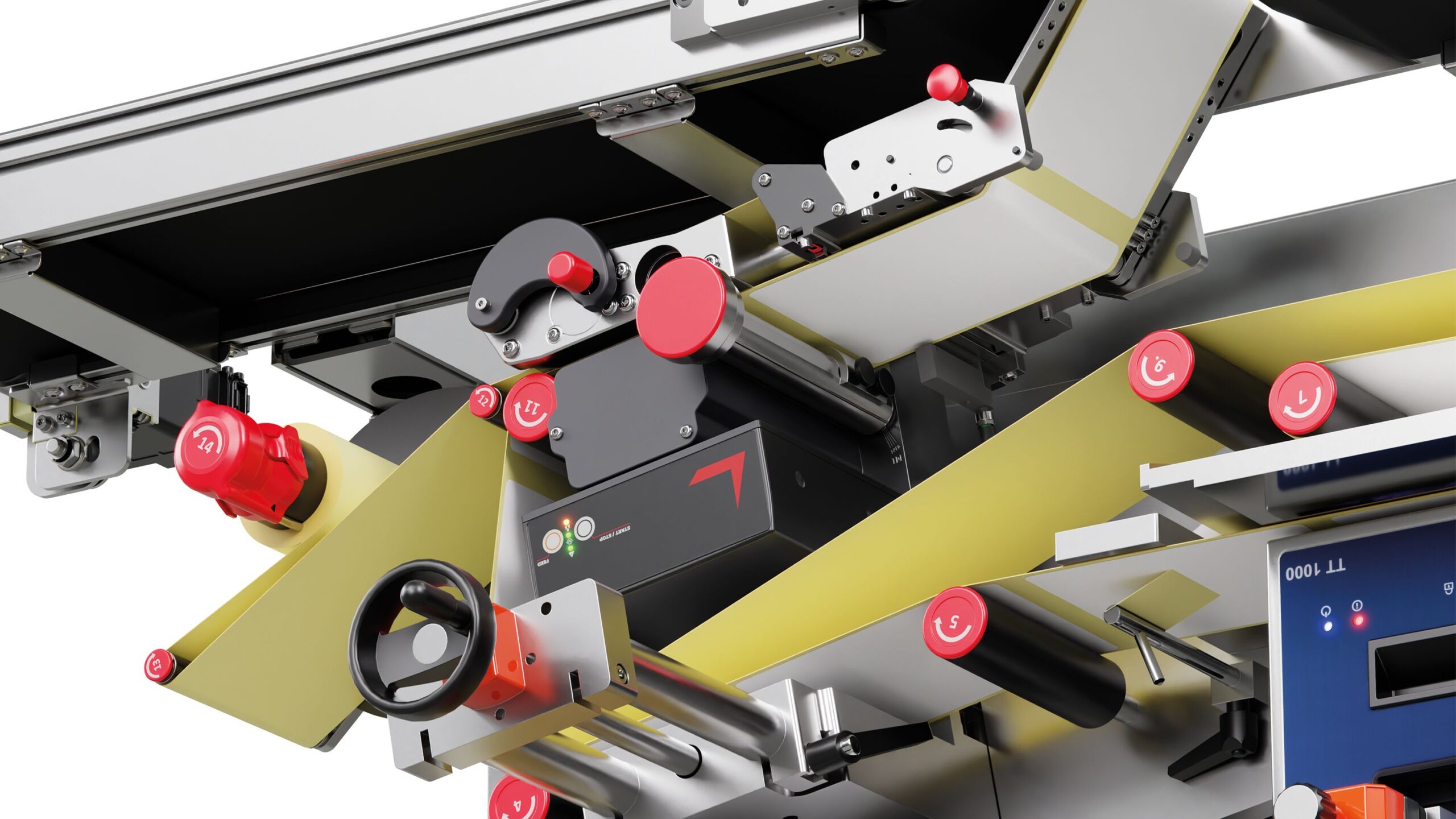 Geset 212 print & apply etiketteringsmaskin etikett på botten