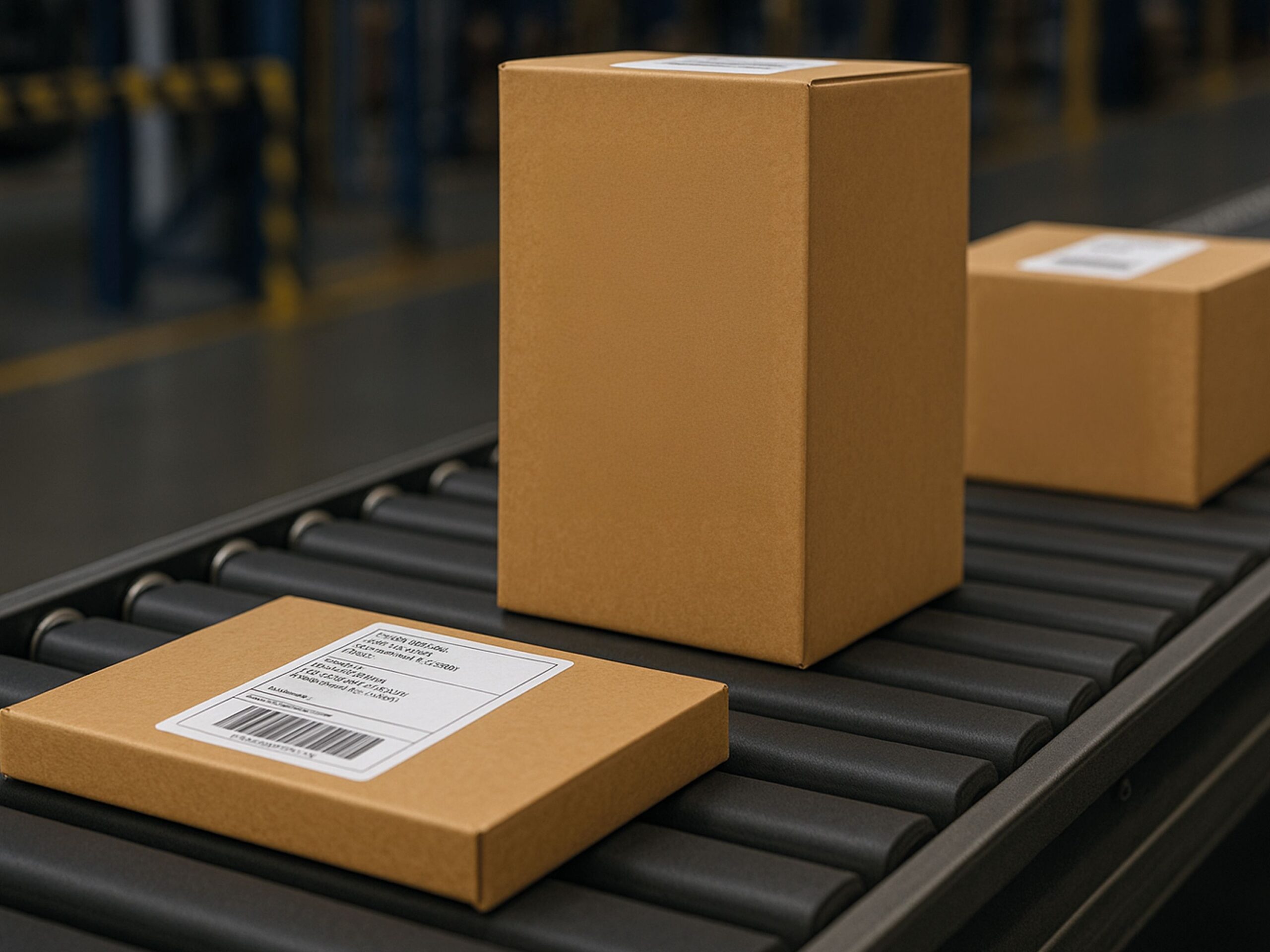 Etiketteringsmaskin etiketter på kartonger och lådor i varierande höjd LA6000