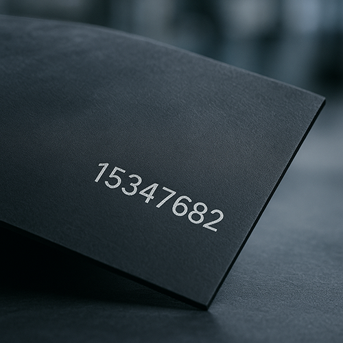 Gummimatta gummiduk lasermärkning bläckmärkning batchnummer